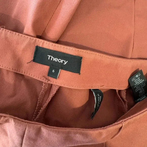THEORY EUC Alettah Approach Crop Pants Ankle Zip Stretch 6 - Picture 11 of 12